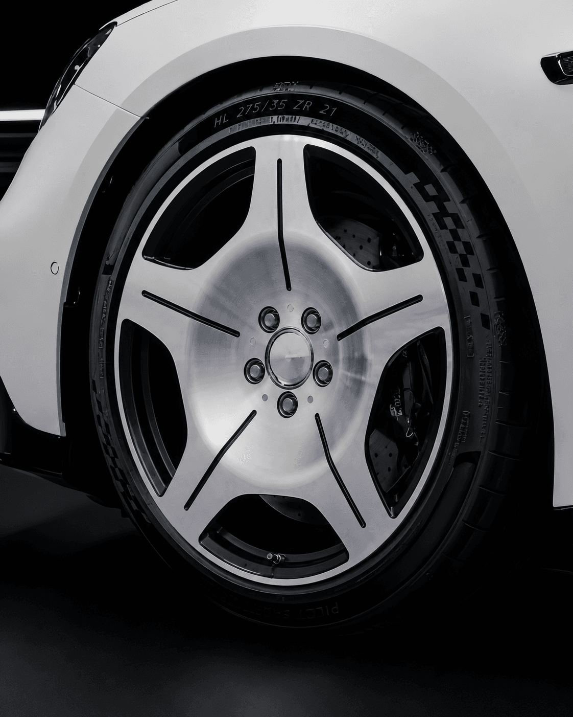 OEM Style Forged Wheel for Mercedes-Benz E-Class / Mercedes-Benz GLC / Mercedes-Benz C-Class (black machined face)