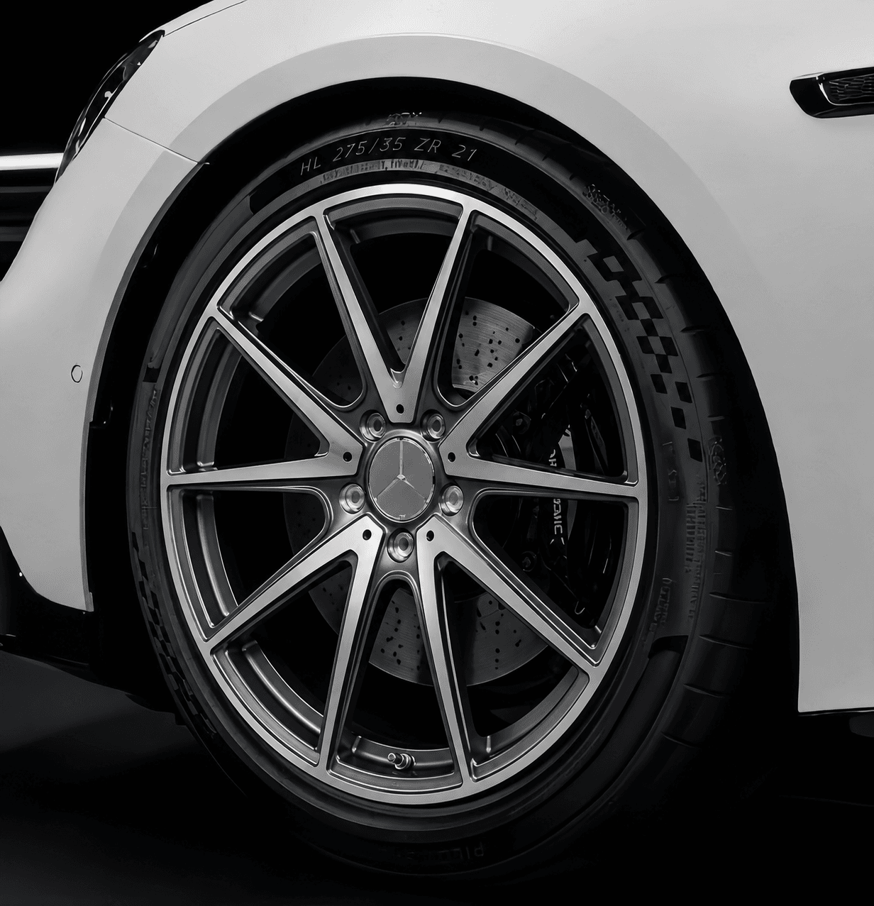 OEM Style Forged Wheel for Mercedes-Benz AMG C 63 / Mercedes-Benz S-Class / Mercedes-Benz E-Class (gunmetal machined face)