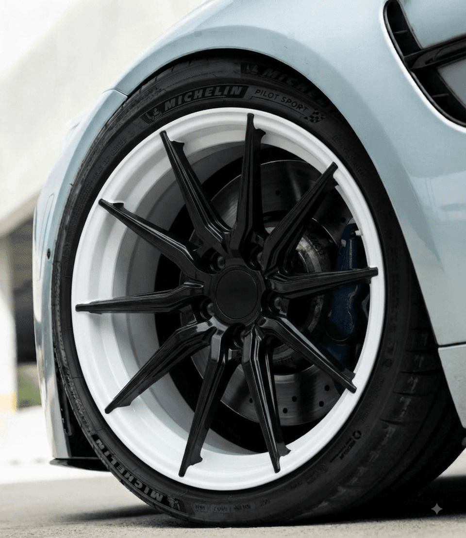 OEM Style Forged Wheel for Porsche 911 (black+white)
