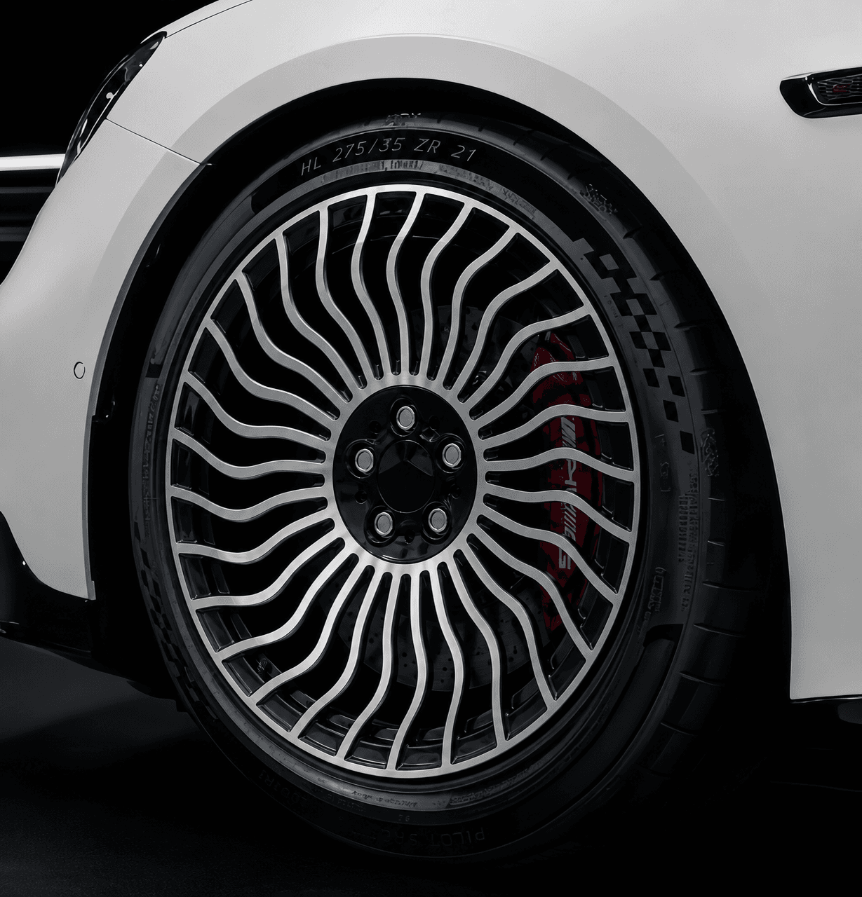 OEM Style Forged Wheel for Mercedes-Benz S-Class / Mercedes-Benz E-Class / Mercedes-Benz GLC (black machined face)